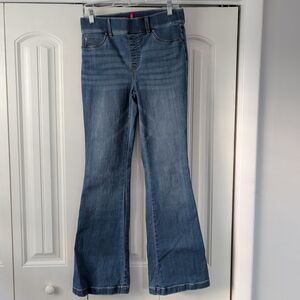 SPANX Blue Flare Wide Leg Jeans